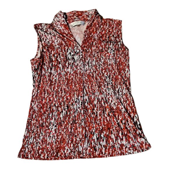 Kasper Small Sleeveless V-Neck Shirt - Picture 1 of 6